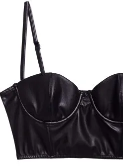 Fleur Du Mal Vegan Leather Bustier -Lingerie Store veganleatherbustierflat2 958a4abf 7c84 48bf 9101 06713970ec44