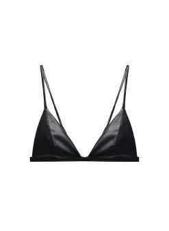 Fleur Du Mal Vegan Leather Triangle Bra