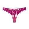Fleur Du Mal Velvet Lily Embroidery Hipster Thong