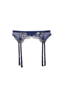 Fleur Du Mal Violet Embroidered Garter Belt -Lingerie Store violetgarterflat1 96ffba20 1c8e 4989 b9e0 94d861b516e1