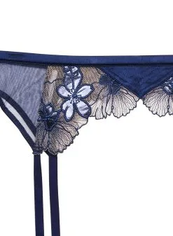Fleur Du Mal Violet Embroidered Garter Belt -Lingerie Store violetgarterflat2 33d0fdd5 5584 4446 81aa de6163b7d946