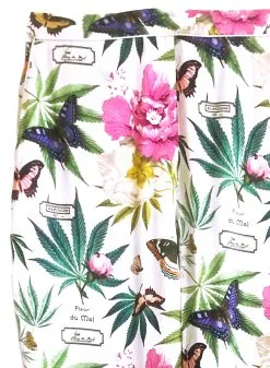 Fleur Du Mal Botanical Bedroom To Boardroom Pant -Lingerie Store whitebotanicalflat2